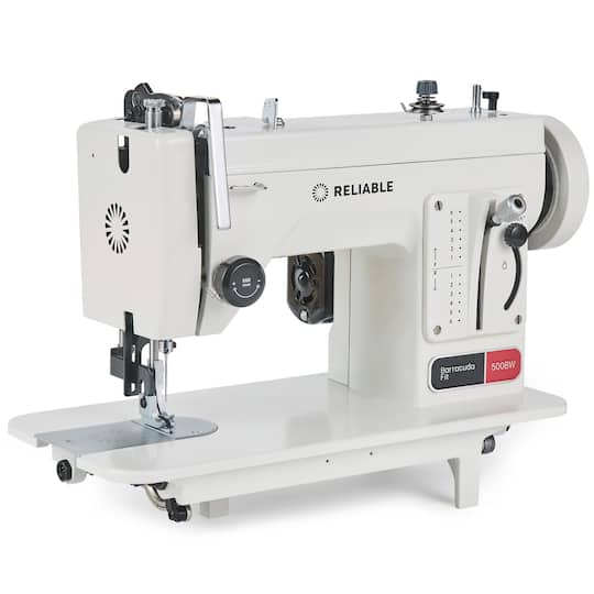 Barracuda™ Fit 500BW Straight Stitch Portable Walking Foot Sewing Machine for Heavy Material By Reliable in White | 16" x 8" x 11.7" | Michaels®